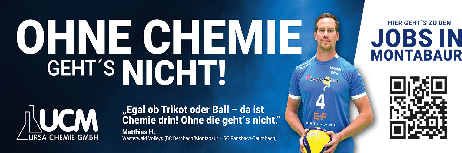 UCM Bandenwerbung Westerwald Volleys