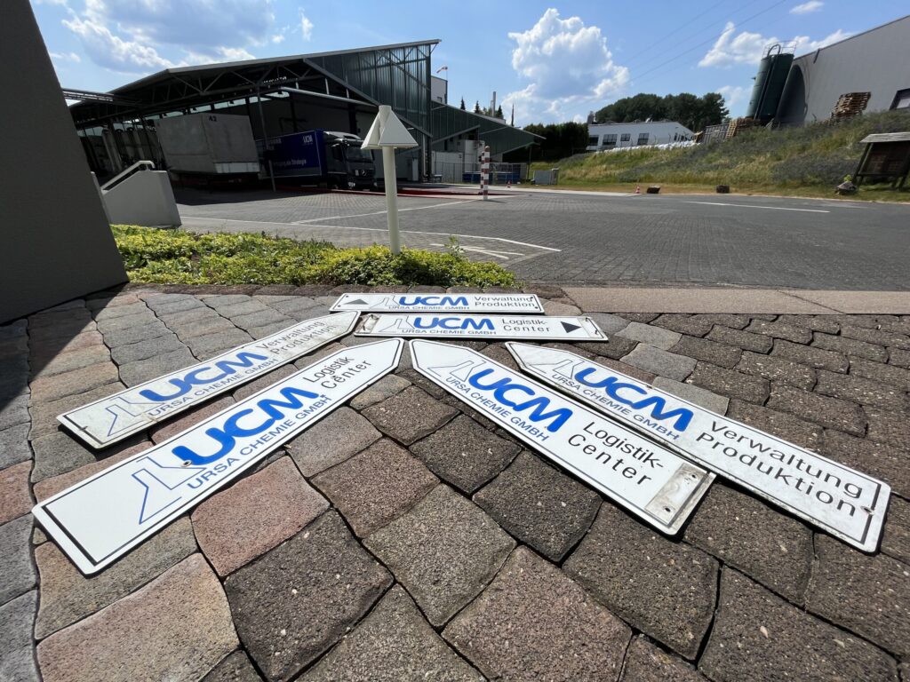 Beschilderung der Ursa-Chemie GmbH