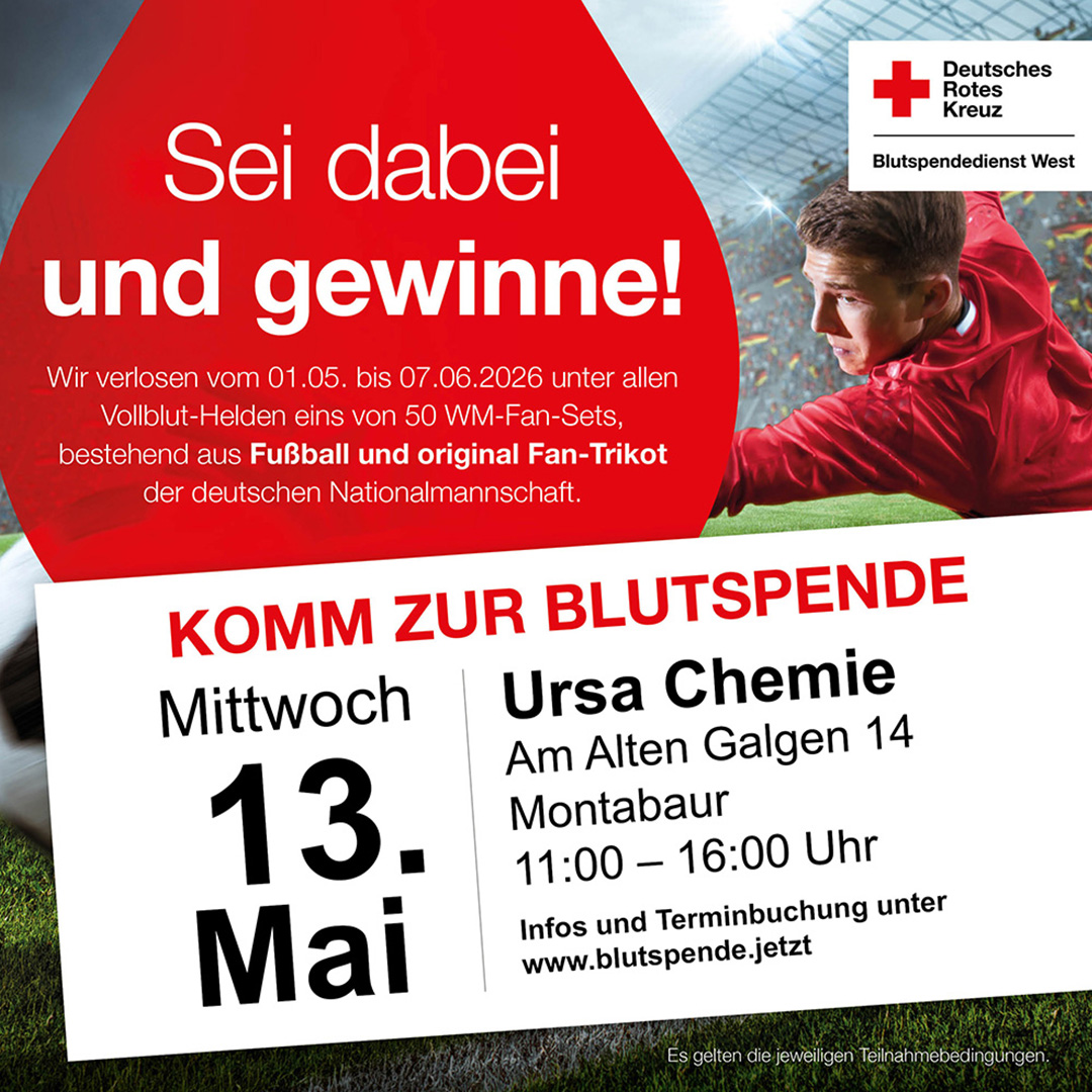 Blutspendeaktion bei Ursa-Chemie 2026